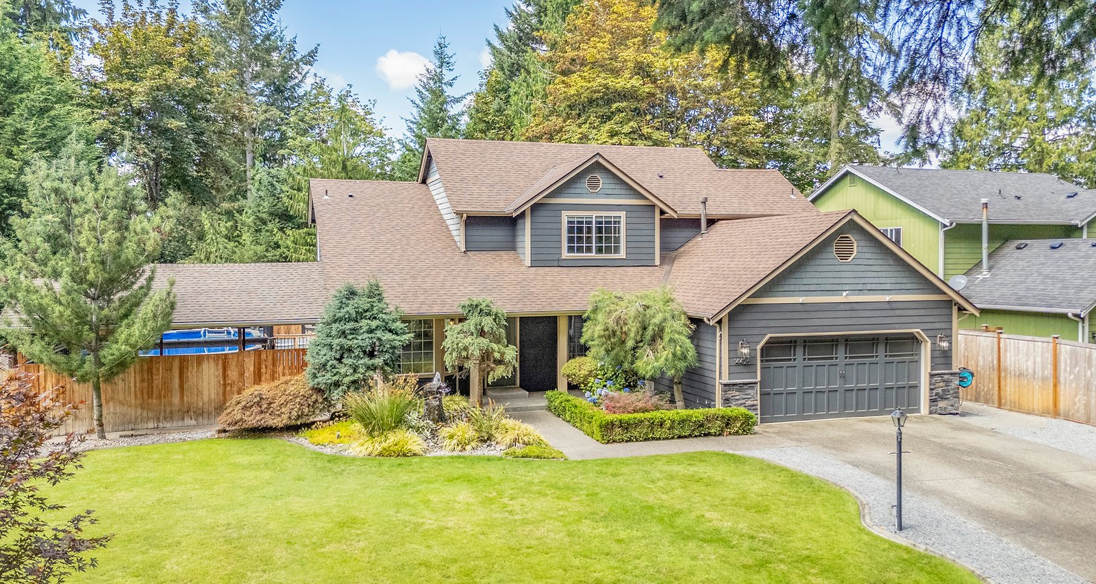 Aerial home exterior